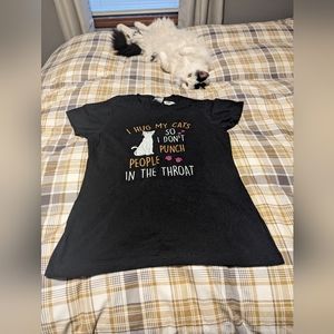 NWT Port & Company Cat tee size M
